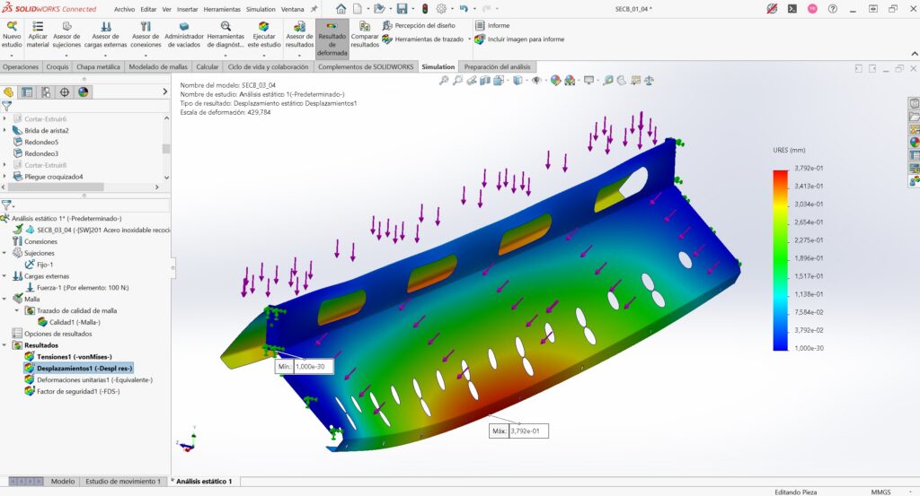 Diseño mecánico y análisis de una estructura en el entorno CAD de BYMIG